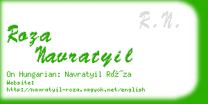 roza navratyil business card